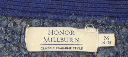 Womens UK Size M Honor Millburn Blue Cardigan Jumper