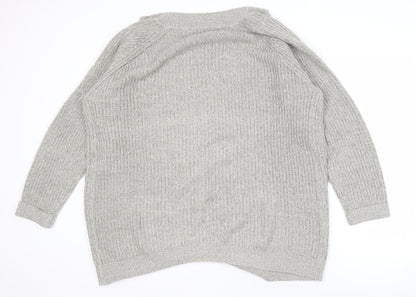 Womens UK Size 18 BHS Grey Cardigan Jumper