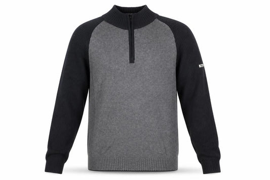 Nautica Jeans Co. Men's XL Grey Black Pullover Jumper