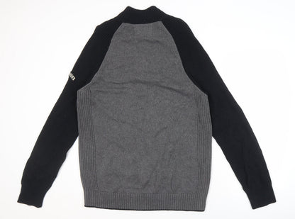 Nautica Jeans Co. Men's XL Grey Black Pullover Jumper