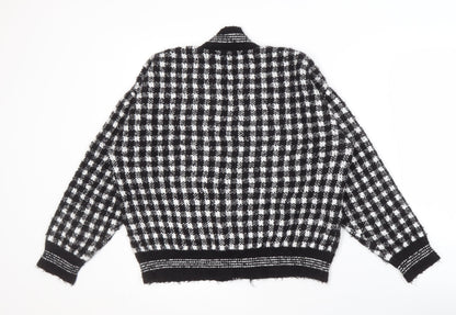 Womens UK Size 12 MNG Black Cardigan Jumper