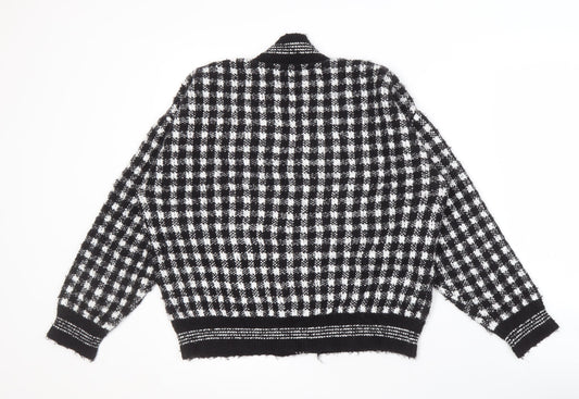Womens UK Size 12 MNG Black Cardigan Jumper