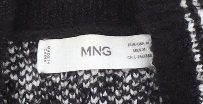 Womens UK Size 12 MNG Black Cardigan Jumper