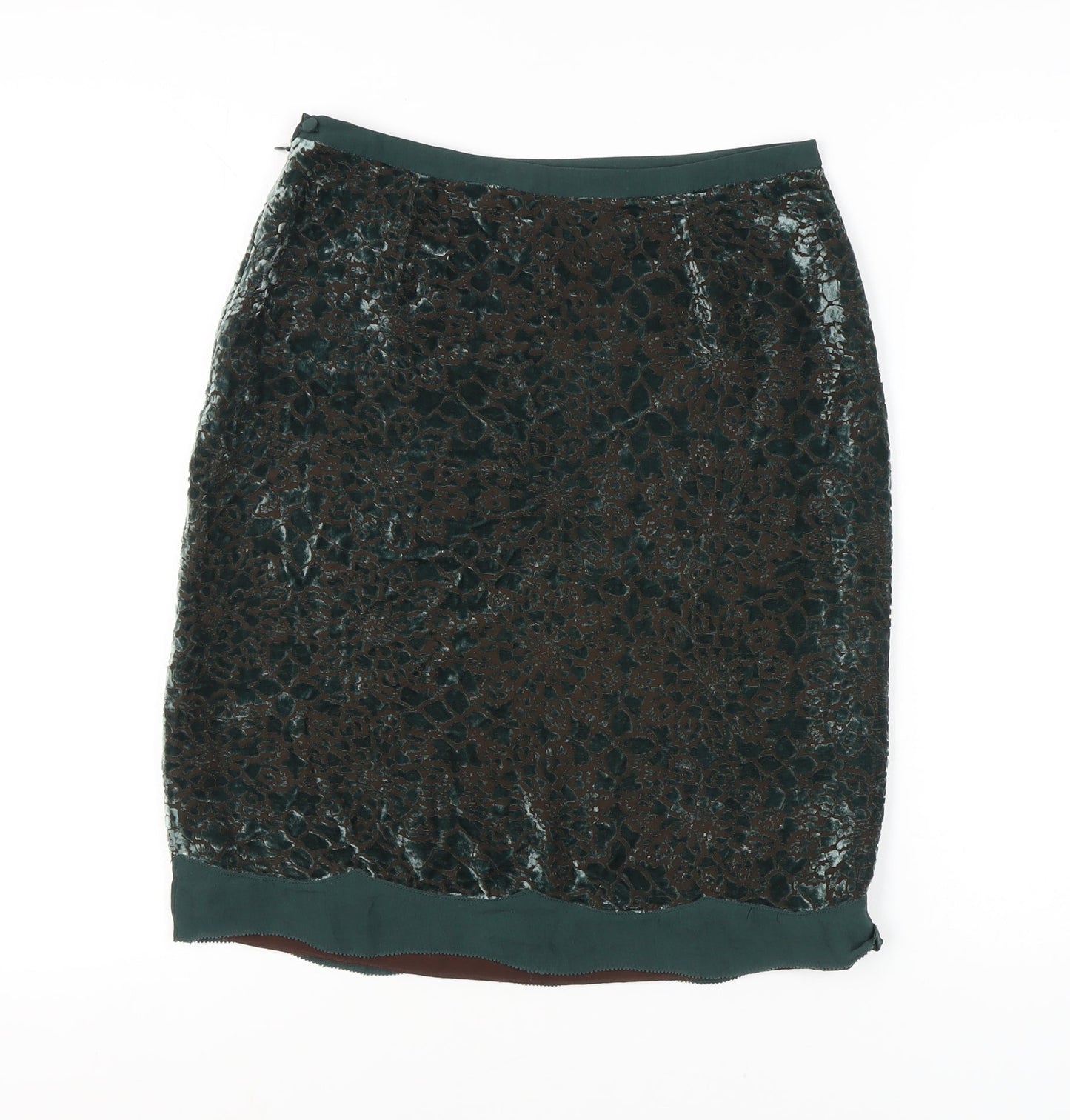 Nougat London Women's Green Pencil Skirt, Floral, Autumn/Winter