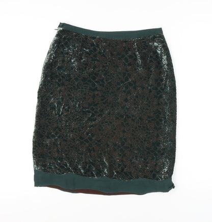 Nougat London Women's Green Pencil Skirt, Floral, Autumn/Winter