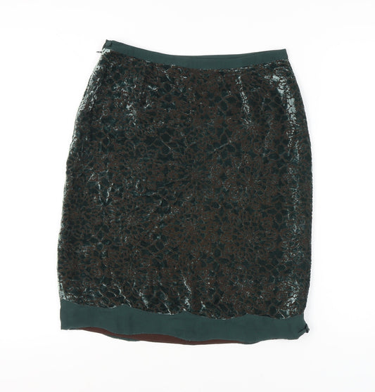 Nougat London Women's Green Pencil Skirt, Floral, Autumn/Winter