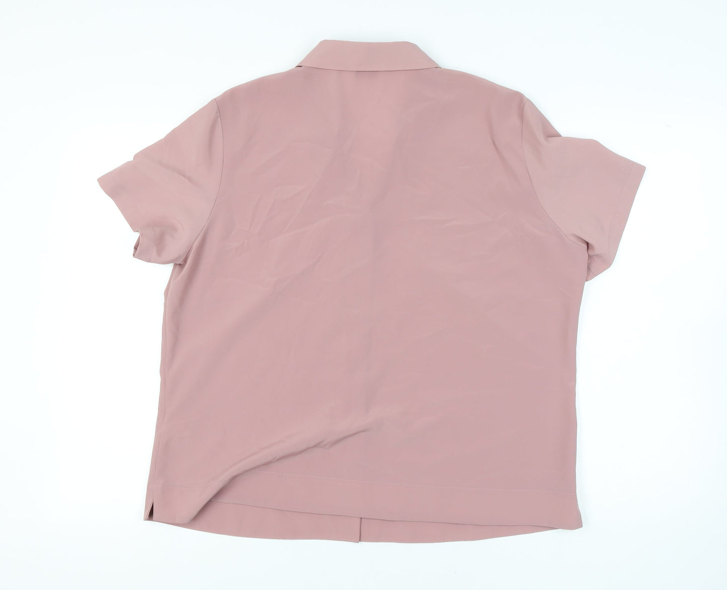 Womens UK Size 22 Bonmarché Pink Basic Button-Up