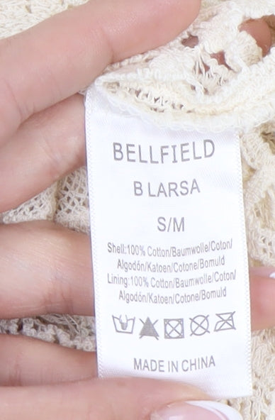 Bellfield Women's Ivory Crochet Shift Dress S/M
