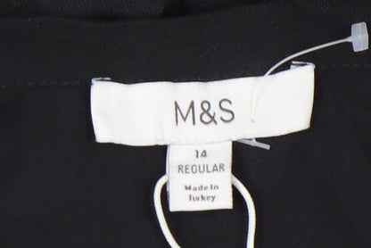 Marks and Spencer Women's Black Midi Skirt Size 14