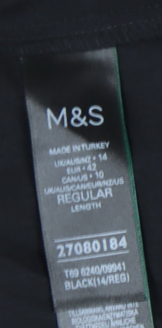 Marks and Spencer Women's Black Midi Skirt Size 14