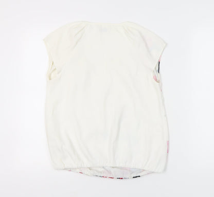 Minuet Petite Women’s Ivory Floral Blouse - Size 12