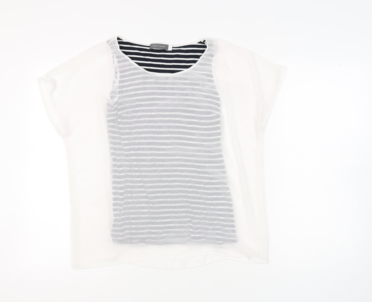 Womens UK Size 12 Mint Velvet White Basic T-Shirt