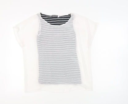 Womens UK Size 12 Mint Velvet White Basic T-Shirt