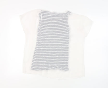 Womens UK Size 12 Mint Velvet White Basic T-Shirt