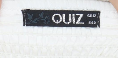 Quiz Women's Long Black and White A-Line Dress 12