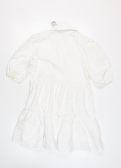 River Island Women's White Shirt Dress Size 12