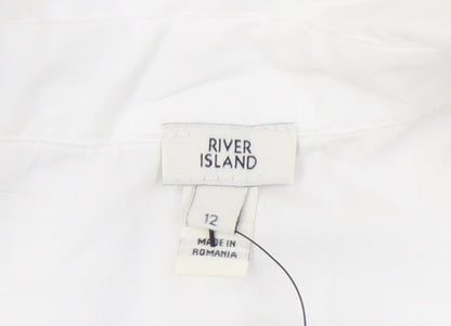 River Island Women's White Shirt Dress Size 12