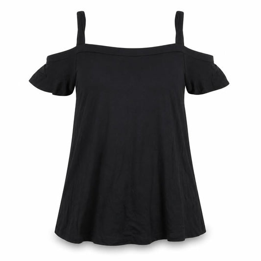 Front view of Phase Eight Women's Black Off Shoulder Top, size 8