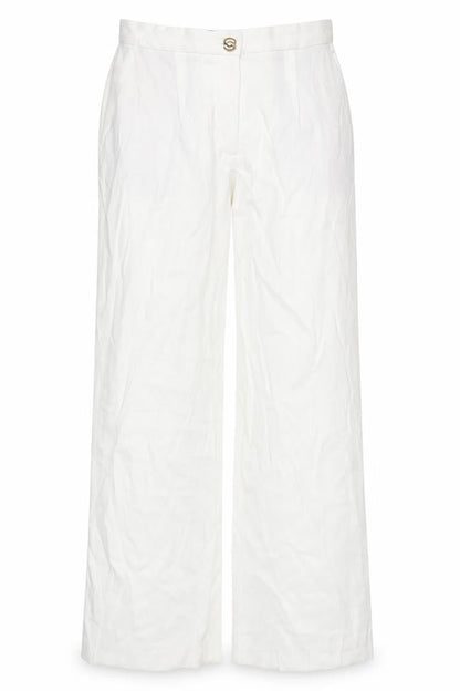 Womens UK Size L Zara Regular Fit  White Trousers