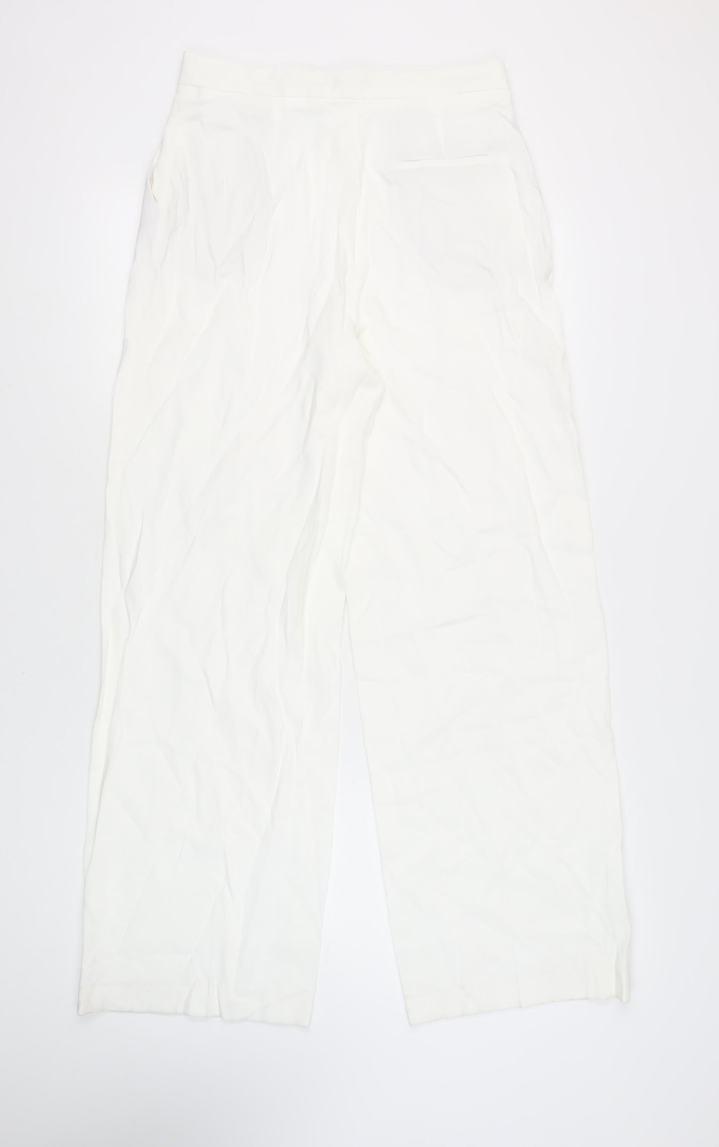 Womens UK Size L Zara Regular Fit  White Trousers