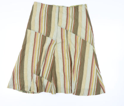 Marks and Spencer Women's Striped Cotton Midi Skirt