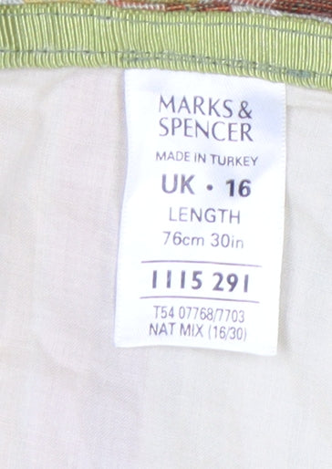 Marks and Spencer Women's Striped Cotton Midi Skirt