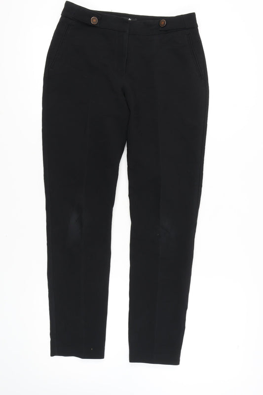 Womens UK Size 10 Wallis Regular Fit Business Casual Black Trousers