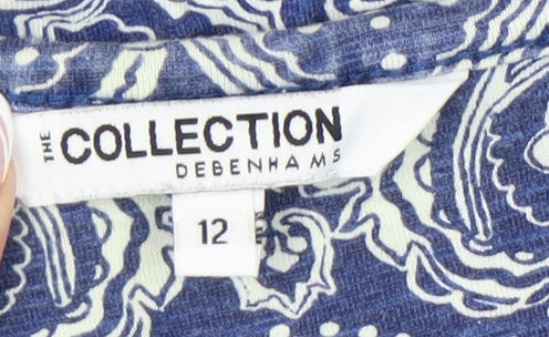 Womens UK Size 12 Debenhams Blue  T-Shirt