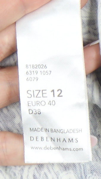 Womens UK Size 12 Debenhams Blue  T-Shirt