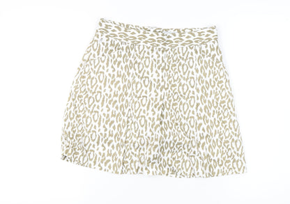 Green Lamb Women's Beige Animal Print Skater Skirt Size 10