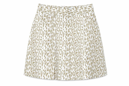 Green Lamb Women's Beige Animal Print Skater Skirt Size 10