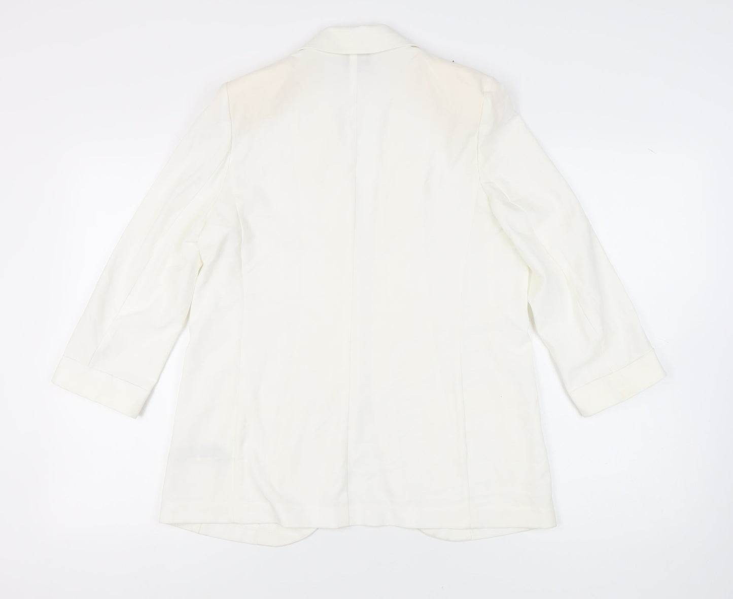 Marks & Spencer Women's White Blazer - Size 12