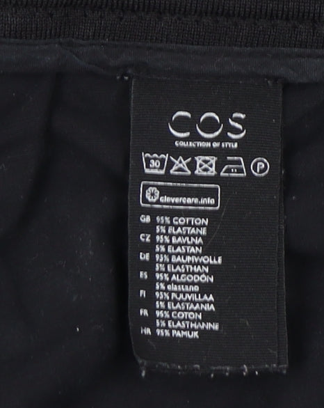 Womens UK Size S COS Regular Fit  Black Trousers