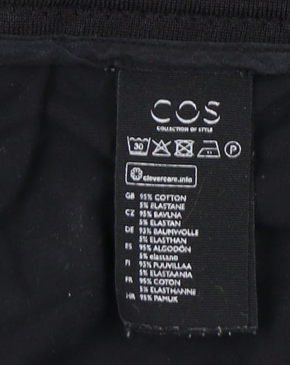 Womens UK Size S COS Regular Fit  Black Trousers