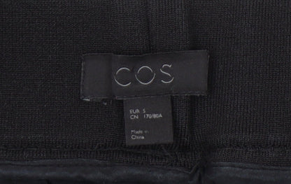 Womens UK Size S COS Regular Fit  Black Trousers