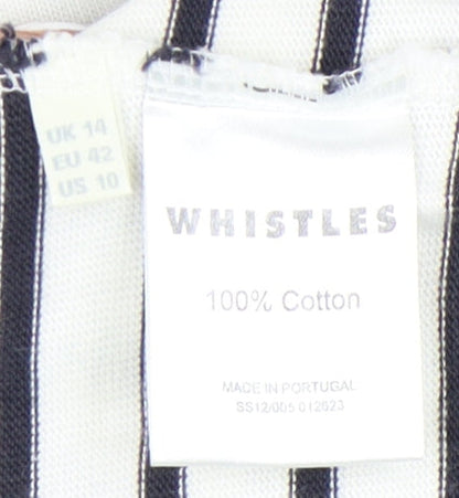 Whistles Women's Striped T-Shirt Dress, Size 14 Multicolour