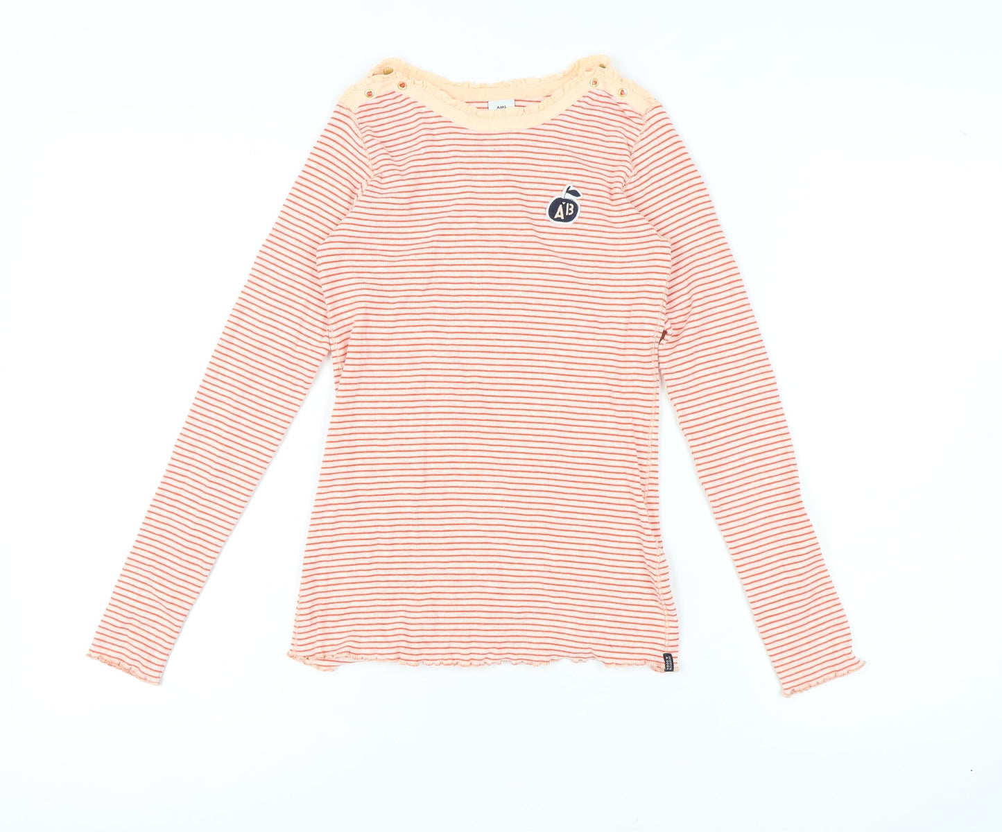 Scotch & Soda Girls Multicoloured Striped T-Shirt, Size 12 Years