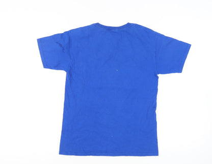Disney Blue Unisex Kids T-Shirt, Size 10, Mickey Mouse Graphic