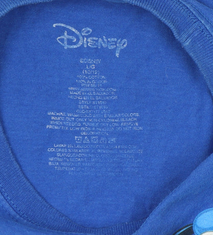 Disney Blue Unisex Kids T-Shirt, Size 10, Mickey Mouse Graphic