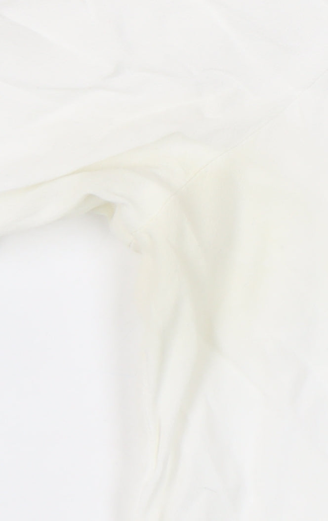 GAP Women's White Blouse, M - V-Neck Long Sleeve