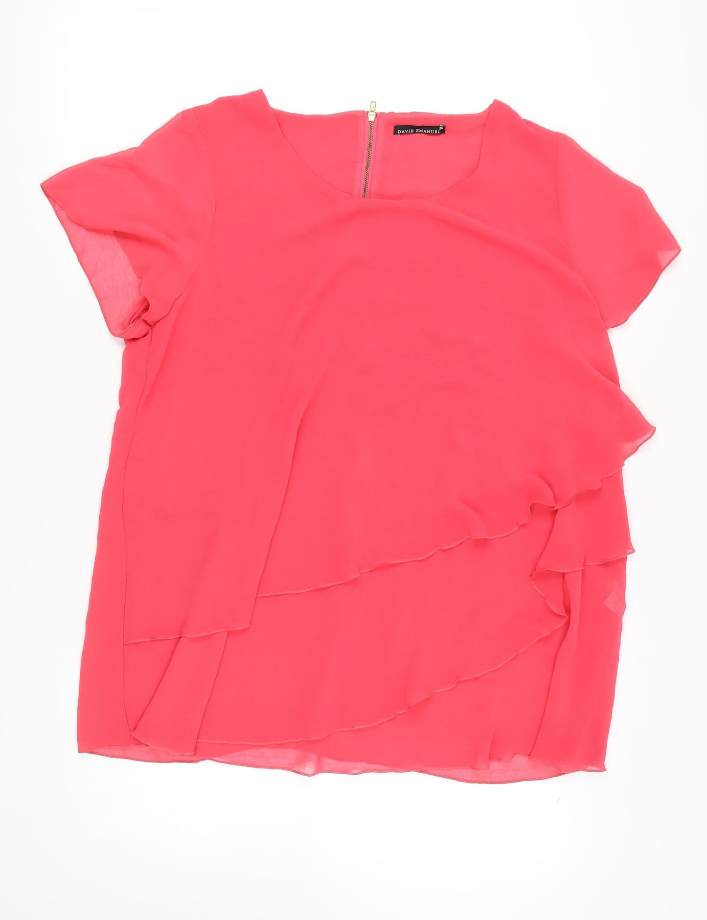 Womens UK Size 20 David Emanuel Pink  Blouse