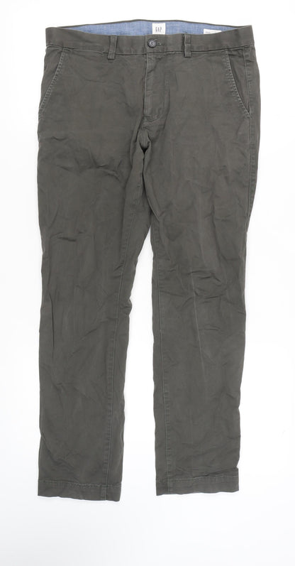 GAP Men's Grey Chino Trousers Size 33 Skinny Fit