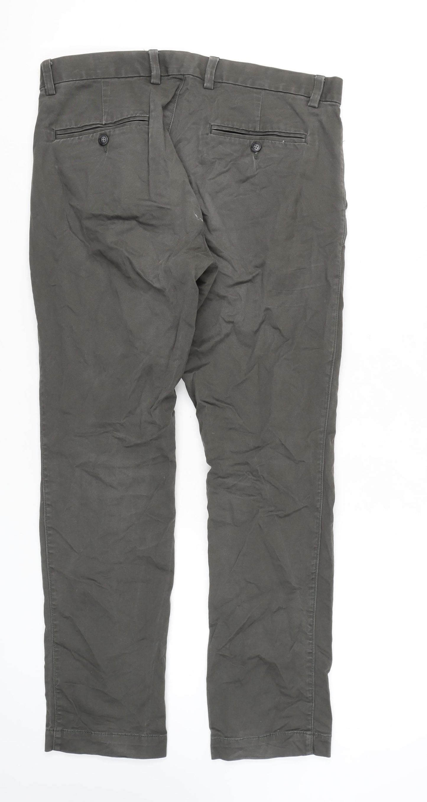 GAP Men's Grey Chino Trousers Size 33 Skinny Fit