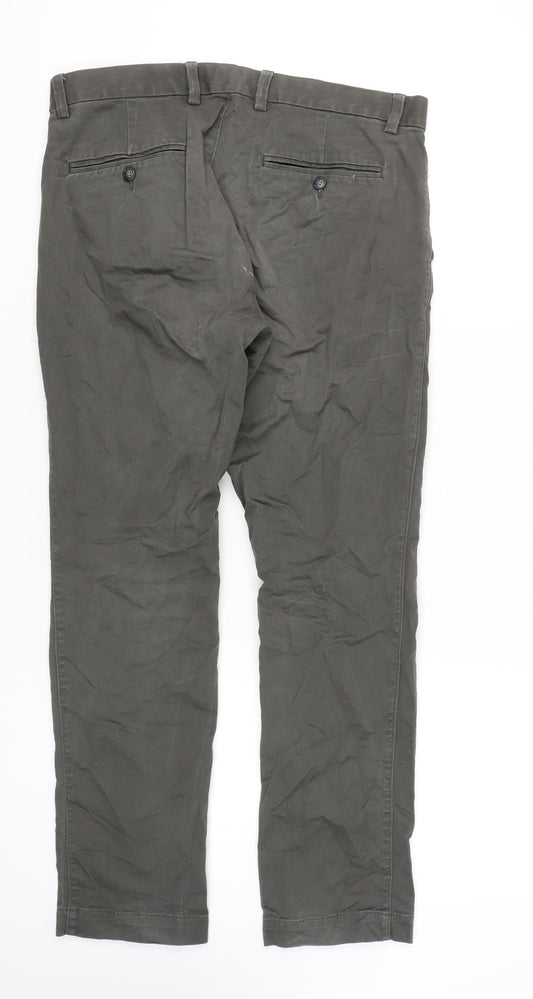 GAP Men's Grey Chino Trousers Size 33 Skinny Fit