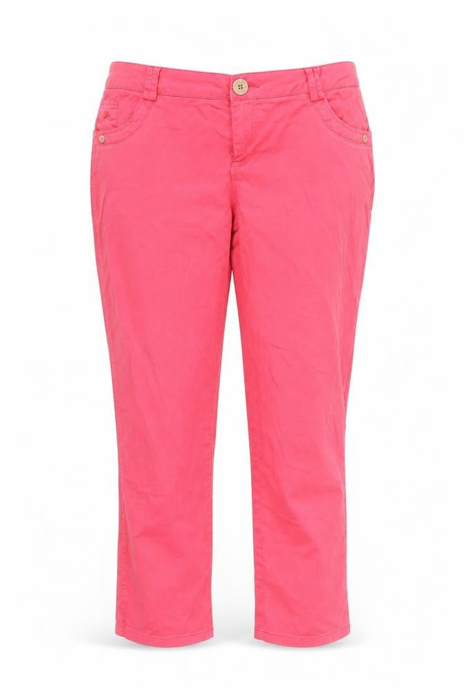 Front view of Mantaray Women's Pink Chino Trousers, size 14