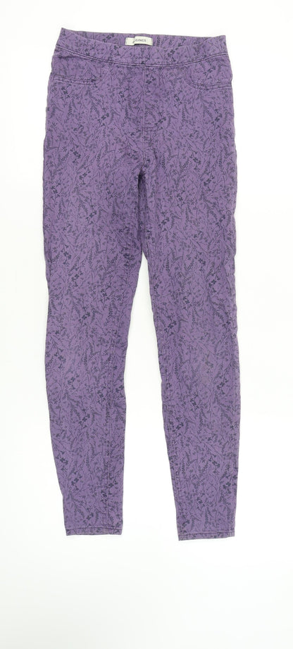 Womens UK Size 8 Marks and Spencer Regular Fit Jegging Purple Trousers