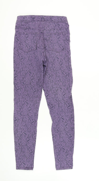 Womens UK Size 8 Marks and Spencer Regular Fit Jegging Purple Trousers