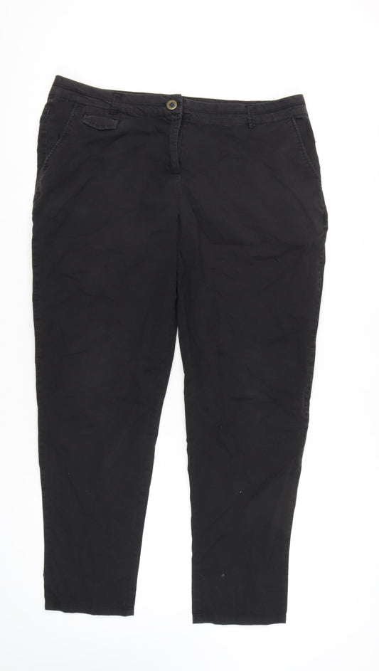 Womens UK Size 16 Wallis   Black Trousers