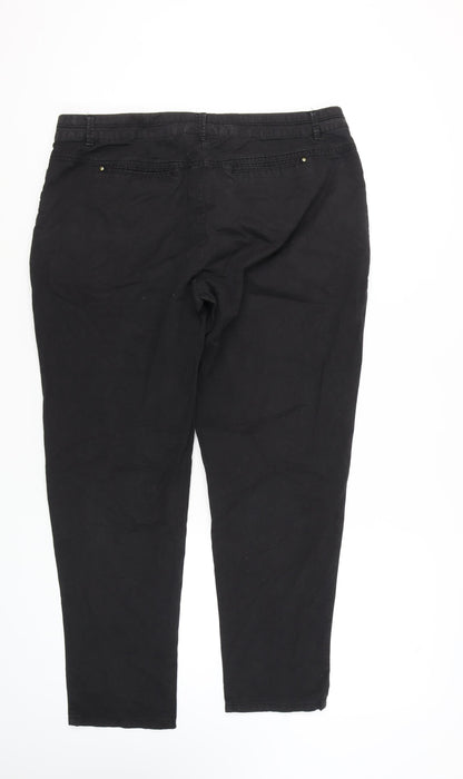 Womens UK Size 16 Wallis   Black Trousers