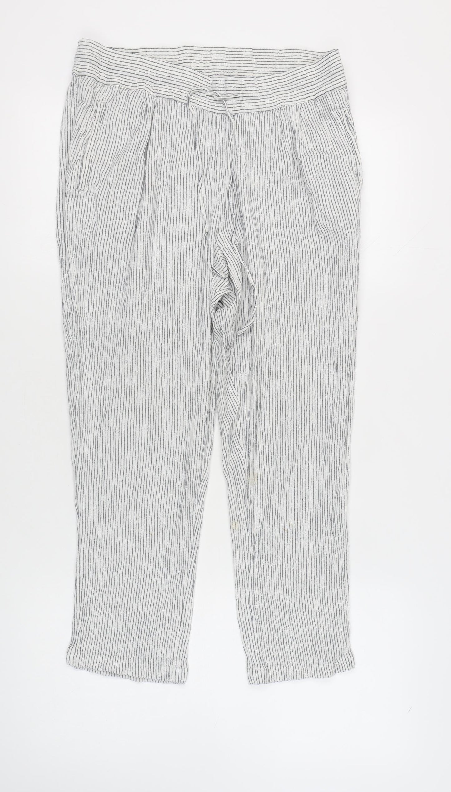 Womens UK Size 12 Marks and Spencer Relaxed Fit CasualTravel Multicoloured Trous